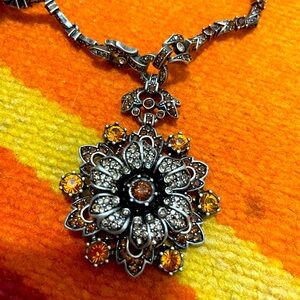 Vintage Nolan miller marcasite necklace!